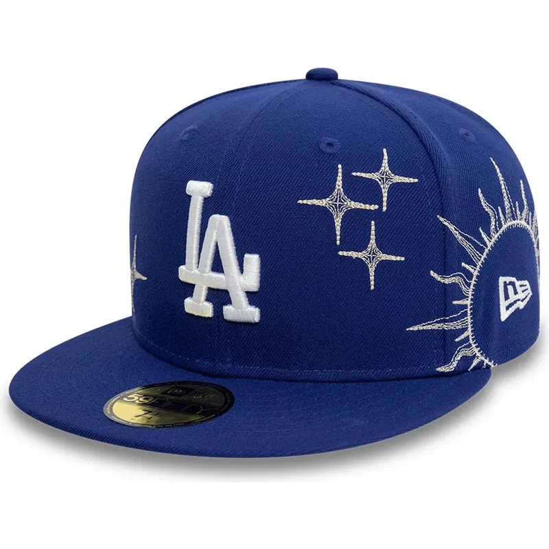 casquette-plate-bleue-ajustee-59fifty-zodiac-los-angeles-dodgers-mlb-new-era