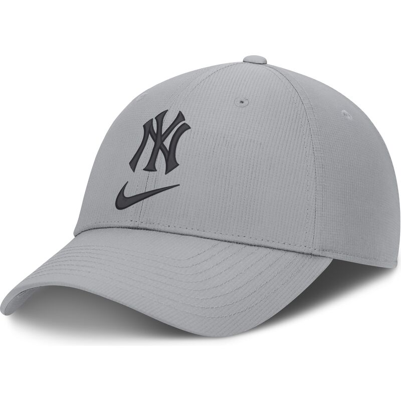 casquette-courbee-grise-ajustable-primetime-club-structured-uv-poly-ripstop-new-york-yankees-mlb-nike