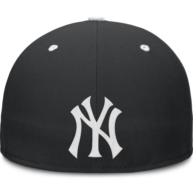 schwarze-flache-kappe-verstellbar-primetime-dri-fit-true-structured-round-bill-von-new-york-yankees-mlb-von-nike schwarze-flache-kappe-verstellbar-primetime-dri-fit-true-structured-round-bill-von-new-york-yankees-mlb-von-nike