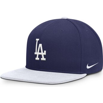 Blau-weiße flache Snapback-Kappe Nike Dri-Fit Pro Structured Square Bill der Los Angeles Dodgers MLB von Nike