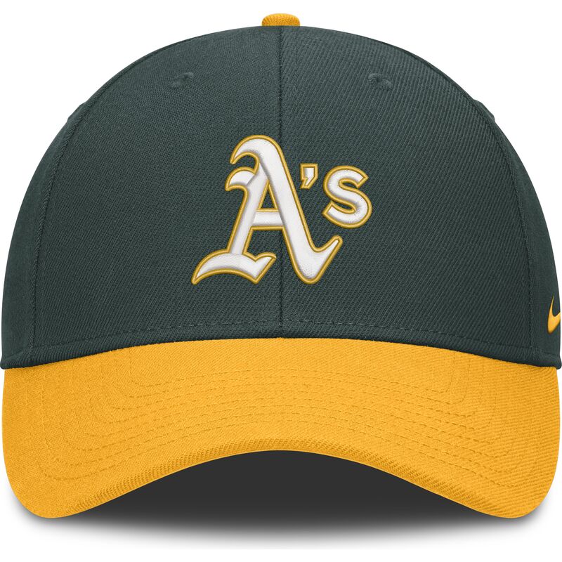grune-verstellbare-gebogene-kappe-dri-fit-club-structured-der-oakland-athletics-mlb-von-nike