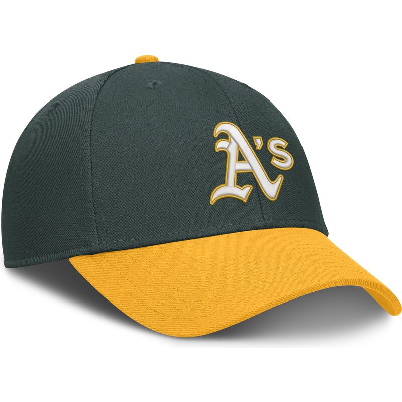 casquette-courbee-verte-ajustable-dri-fit-club-structured-oakland-athletics-mlb-nike