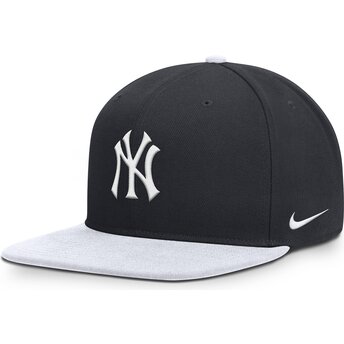 Casquette plate bleue marine et blanche snapback Dri-Fit Pro Structured Square Bill New York Yankees MLB Nike