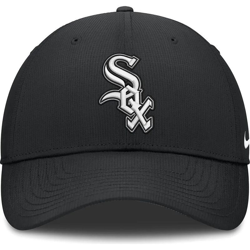 casquette-courbee-noire-ajustable-club-structured-uv-poly-ripstop-chicago-white-sox-mlb-nike