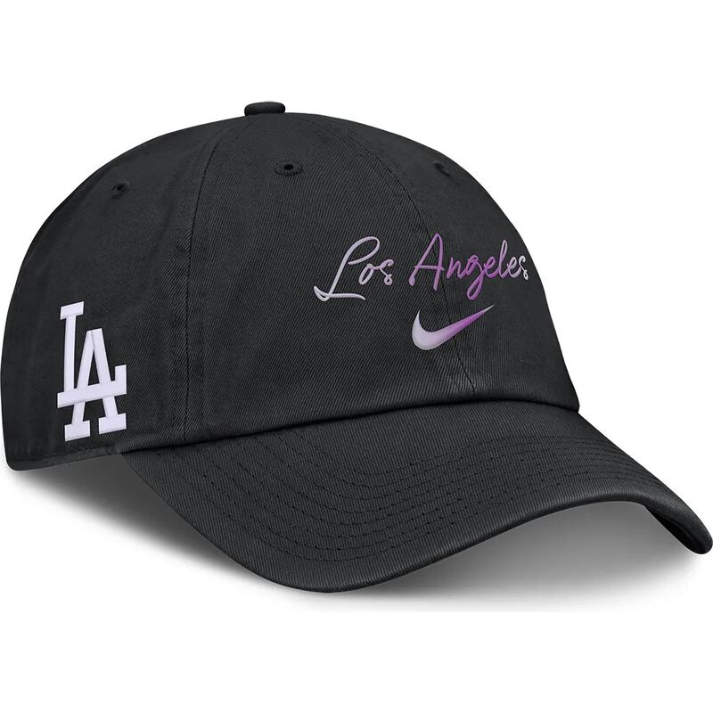 schwarze-verstellbare-gebogene-kappe-mothers-day-club-unstructured-organic-cotton-der-los-angeles-dodgers-mlb-von-nike schwarze-verstellbare-gebogene-kappe-mothers-day-club-unstructured-organic-cotton-der-los-angeles-dodgers-mlb-von-nike