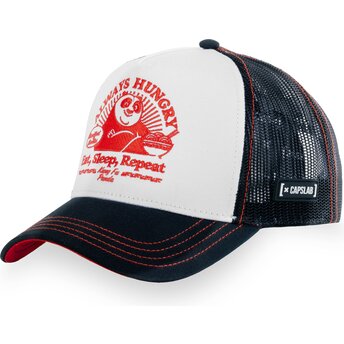 Trucker-Cap weiß und schwarz Po Always Hungry KFP TAKB Kung Fu Panda von Capslab