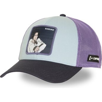Trucker-Cap blau und violett mehrfarbig Sasuke Uchiha NS6 SASB Naruto von Capslab