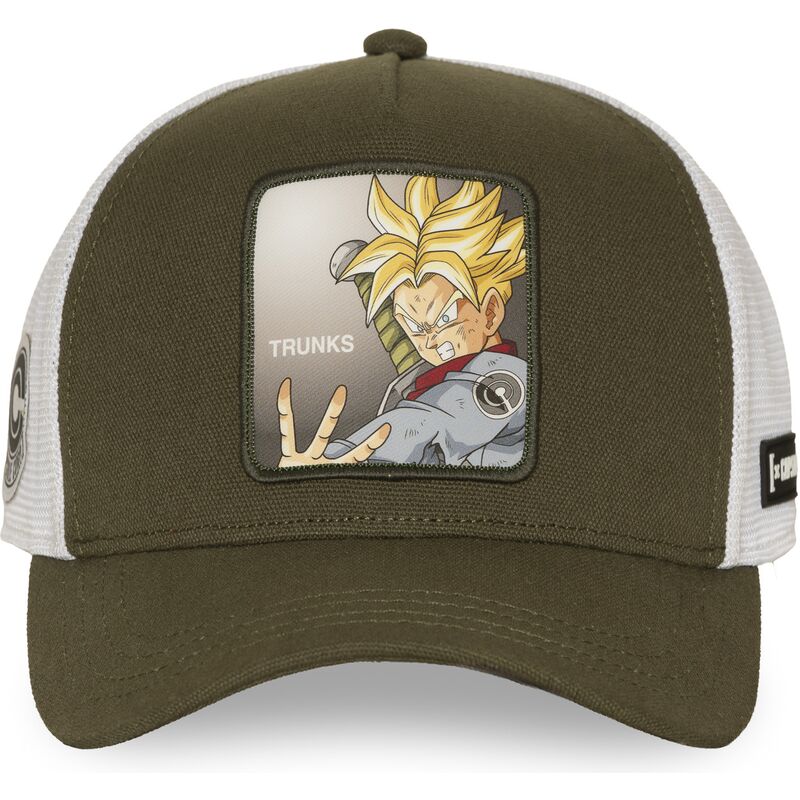 trucker-cap-grun-und-weiss-trunks-dbs8-futb-dragon-ball-von-capslab