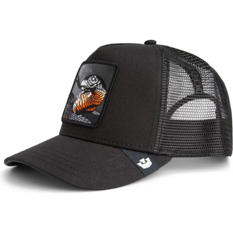 casquette-trucker-noire-serpent-mamba-the-farm-premium-goorin-bros