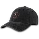 schwarze-verstellbare-curved-cap-smiley-washed-von-pica-pica