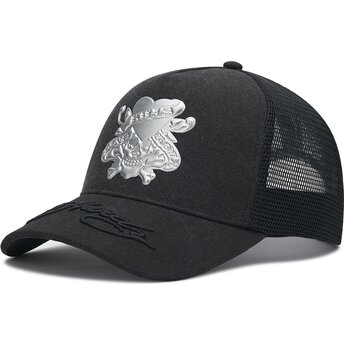 Mützen gebogen schwarz snapback Love Kills Slowly Washed von Ed Hardy