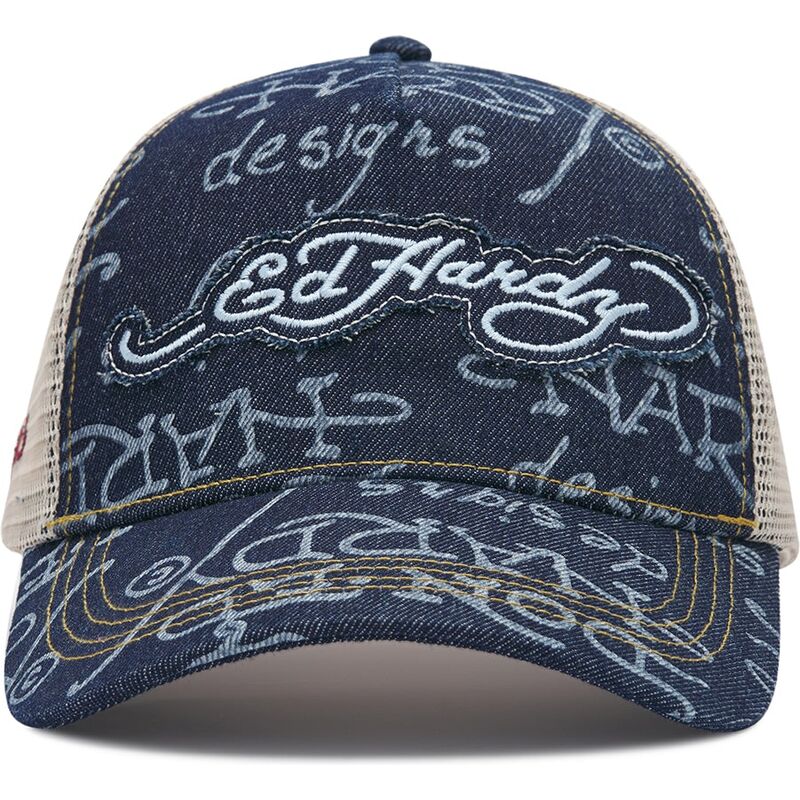 mutzen-gebogen-marineblau-snapback-don-denim-von-ed-hardy