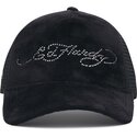casquette-trucker-noire-core-silver-diamante-velour-ed-hardy