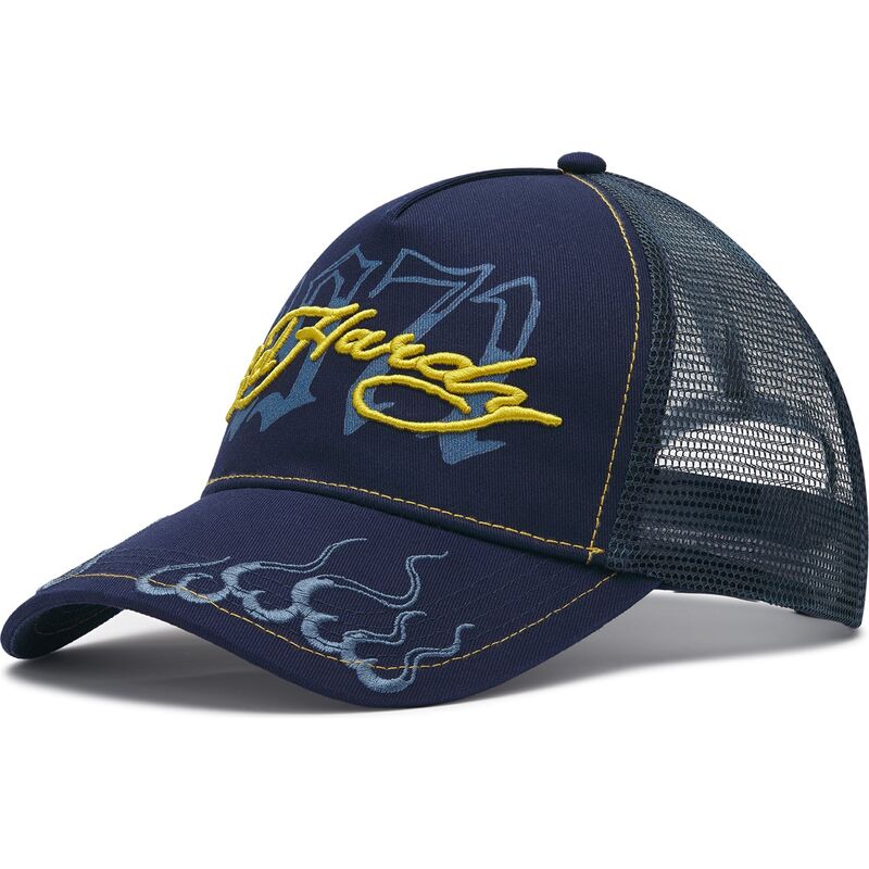 casquette-trucker-bleue-marine-et-jaune-1971-ed-hardy
