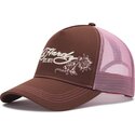 casquette-trucker-marron-et-rose-skull-and-roses-ed-hardy