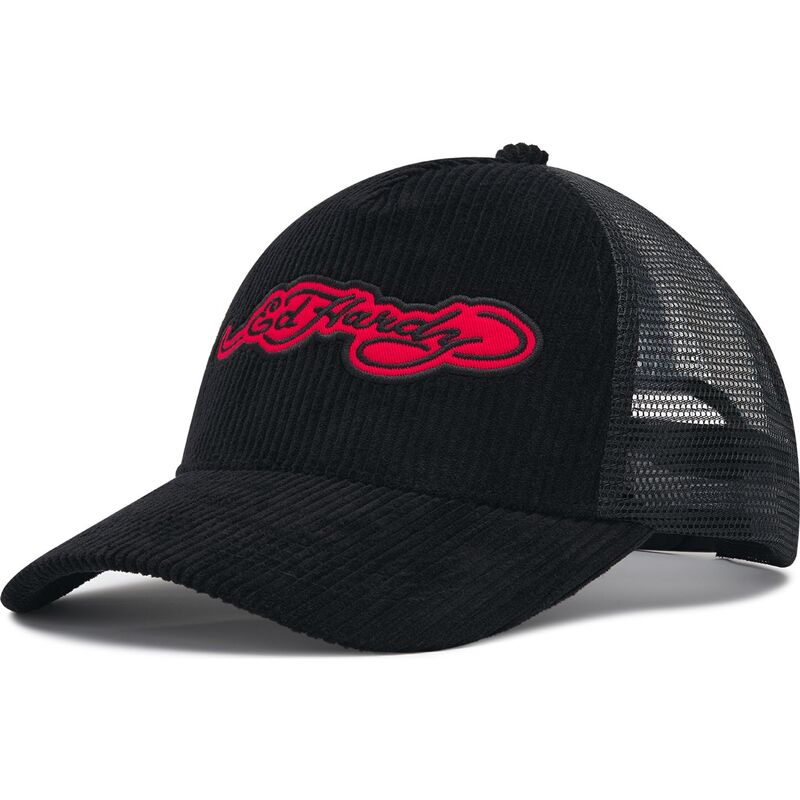 casquette-trucker-noire-embroidery-applique-cord-ed-hardy casquette-trucker-noire-embroidery-applique-cord-ed-hardy