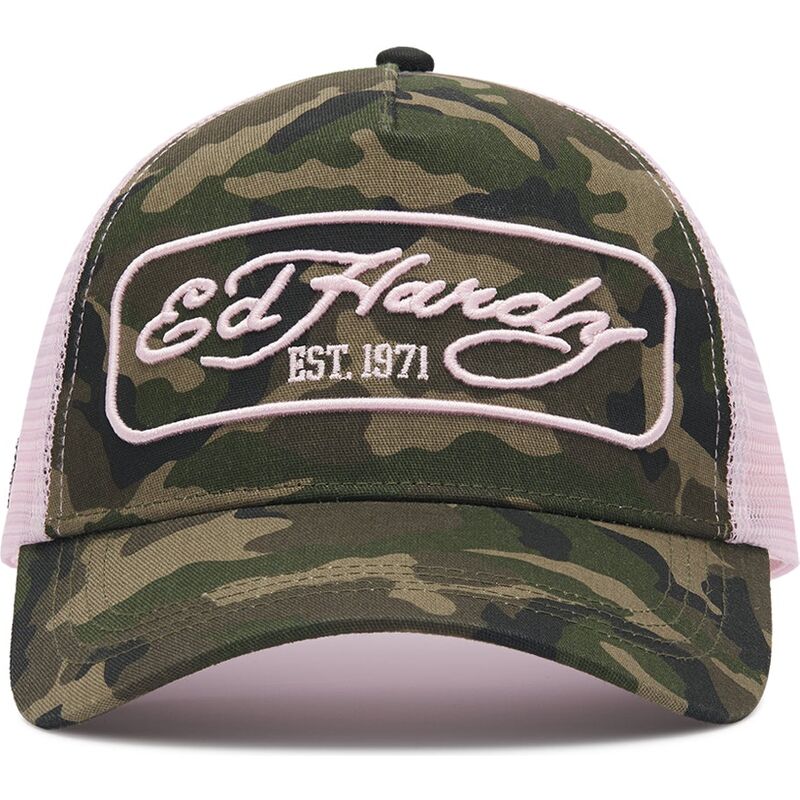 casquette-trucker-camouflage-et-rose-1971-ed-hardy casquette-trucker-camouflage-et-rose-1971-ed-hardy