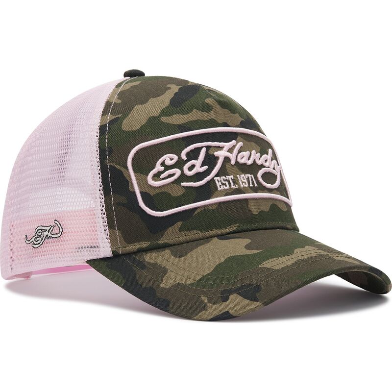 casquette-trucker-camouflage-et-rose-1971-ed-hardy casquette-trucker-camouflage-et-rose-1971-ed-hardy
