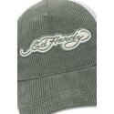 casquette-trucker-verte-et-blanche-embroidery-applique-cord-ed-hardy
