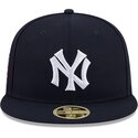 mutzen-flach-marineblau-angepasst-59fifty-hall-of-fame-der-new-york-yankees-mlb-von-new-era