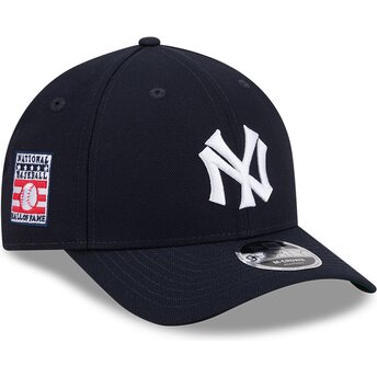 Mützen gebogen marineblau snapback 9FORTY M-Crown Hall Of Fame der New York Yankees MLB von New Era