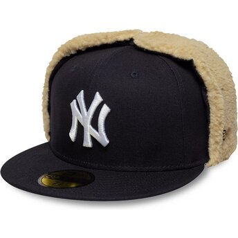 Mützen flach marineblau angepasst 59FIFTY Dogear World Series der New York Yankees MLB von New Era