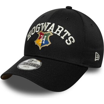 Casquette courbée noire snapback pour enfant 9FORTY Wordmark Hogwarts Harry Potter New Era