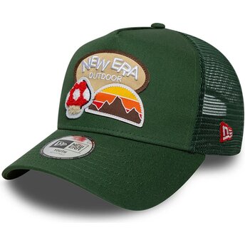 Mützen gebogen grün snapback für Kinder A Frame Outdoor von New Era