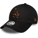 mutzen-gebogen-schwarz-verstellbares-band-9forty-tort-infill-der-los-angeles-dodgers-mlb-von-new-era