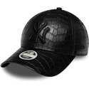 mutzen-gebogen-schwarz-verstellbares-band-9forty-pu-pattern-der-new-york-yankees-mlb-von-new-era