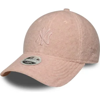 Mützen gebogen rosa snapback rosa 9FORTY M-Crown Winter Borg der New York Yankees MLB von New Era