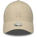 mutzen-gebogen-beige-snapback-9forty-m-crown-winter-borg-der-los-angeles-dodgers-mlb-von-new-era