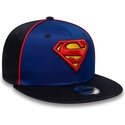 casquette-plate-bleue-snapback-pour-enfant-9fifty-piping-superman-dc-comics-new-era