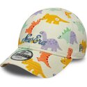 mutzen-gebogen-mehrfarbig-verstellbares-band-9forty-all-over-print-dino-von-new-era