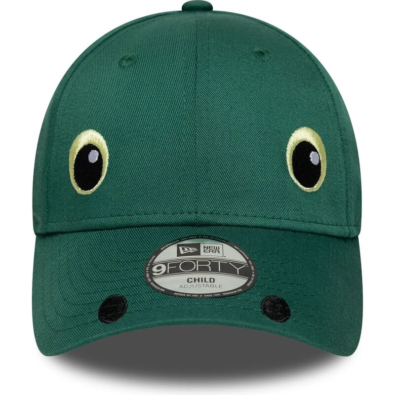 mutzen-gebogen-grun-snapback-fur-kinder-9forty-dino-face-von-new-era
