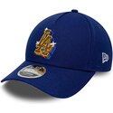 mutzen-gebogen-blau-snapback-9forty-m-crown-a-frame-emblem-der-los-angeles-dodgers-mlb-von-new-era