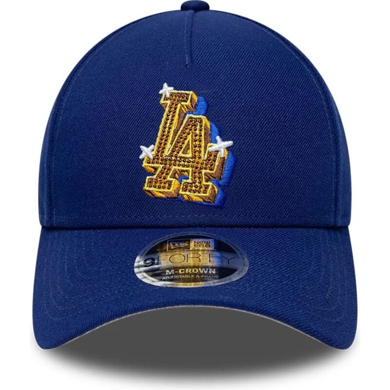 casquette-courbee-bleue-snapback-9forty-m-crown-a-frame-emblem-los-angeles-dodgers-mlb-new-era