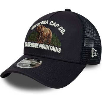 Casquette trucker bleue marine 9FORTY M-Crown A Frame Graphic Blue Ridge Mountains New Era