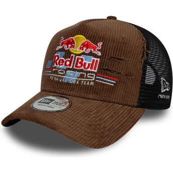 Mützen gebogen braun snapback A Frame Distressed Cord der Red Bull Racing Formula 1 von New Era