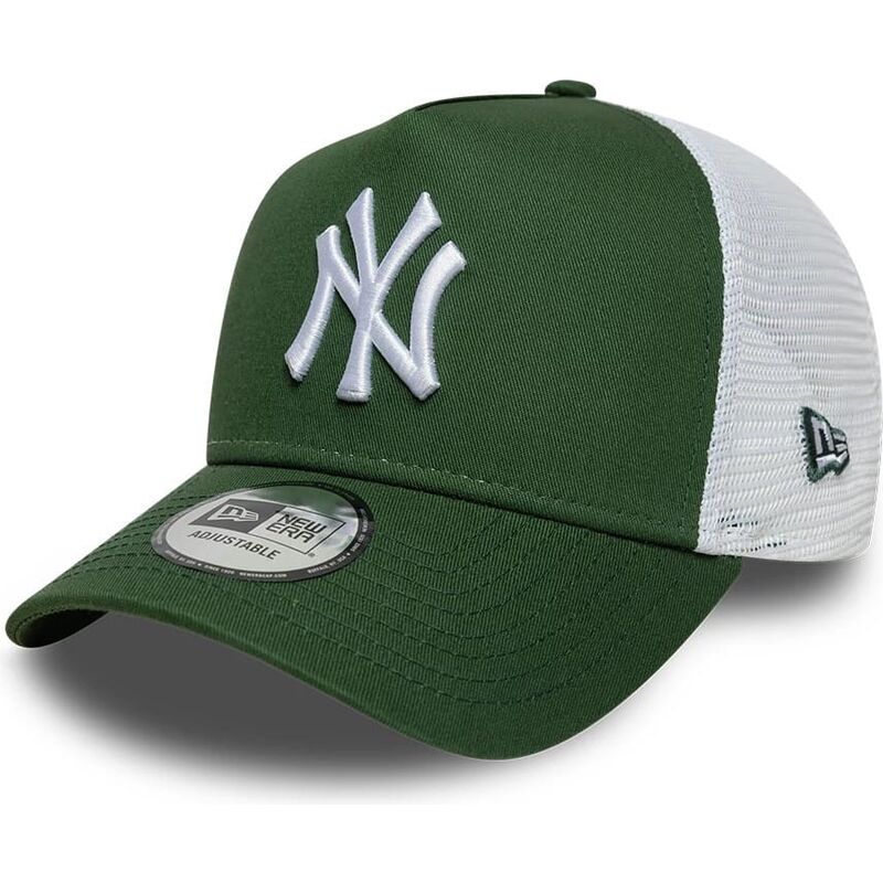 casquette-trucker-verte-et-blanche-a-frame-league-essential-new-york-yankees-mlb-new-era casquette-trucker-verte-et-blanche-a-frame-league-essential-new-york-yankees-mlb-new-era