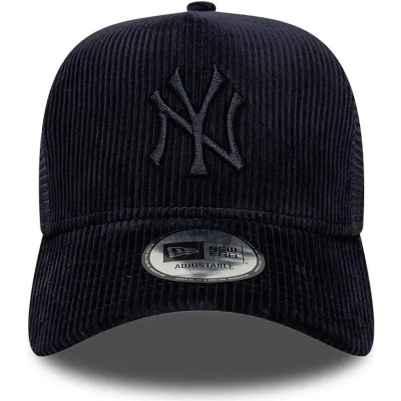 mutzen-gebogen-marineblau-snapback-a-frame-tonal-cord-der-new-york-yankees-mlb-von-new-era