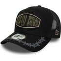 casquette-trucker-noire-e-frame-distressed-patch-new-era