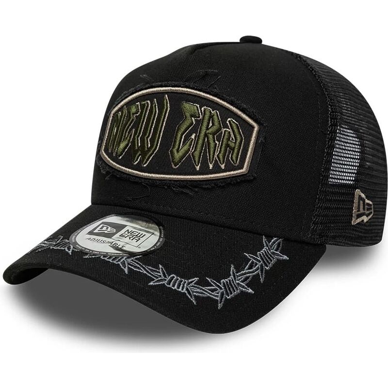 mutzen-gebogen-schwarz-snapback-e-frame-distressed-patch-von-new-era mutzen-gebogen-schwarz-snapback-e-frame-distressed-patch-von-new-era