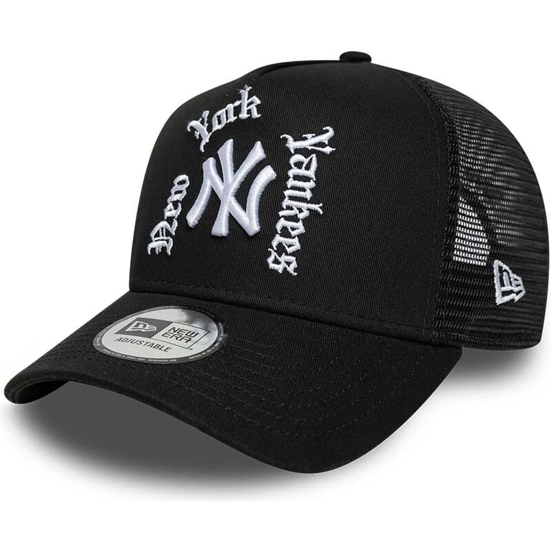 mutzen-gebogen-schwarz-snapback-a-frame-wordmark-der-new-york-yankees-mlb-von-new-era