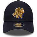 mutzen-gebogen-marineblau-snapback-9forty-m-crown-a-frame-emblem-der-new-york-yankees-mlb-von-new-era
