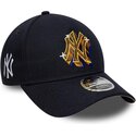 casquette-courbee-bleue-marine-snapback-9forty-m-crown-a-frame-emblem-new-york-yankees-mlb-new-era