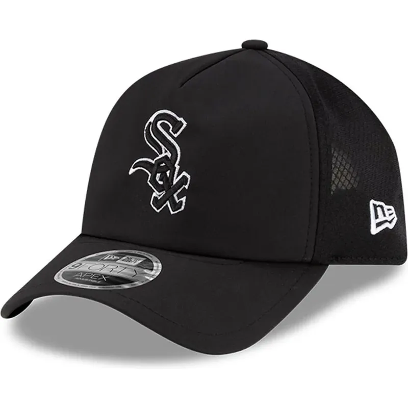 casquette-trucker-noire-9forty-apex-batting-practice-chicago-white-sox-mlb-new-era