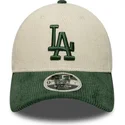 mutzen-gebogen-beige-snapback-9forty-m-crown-cord-der-los-angeles-dodgers-mlb-von-new-era