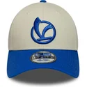 casquette-courbee-beige-et-bleue-ajustable-9forty-contrast-visor-vespa-piaggio-new-era