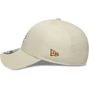 mutzen-gebogen-beige-verstellbares-band-9forty-faux-pony-infill-der-los-angeles-dodgers-mlb-von-new-era